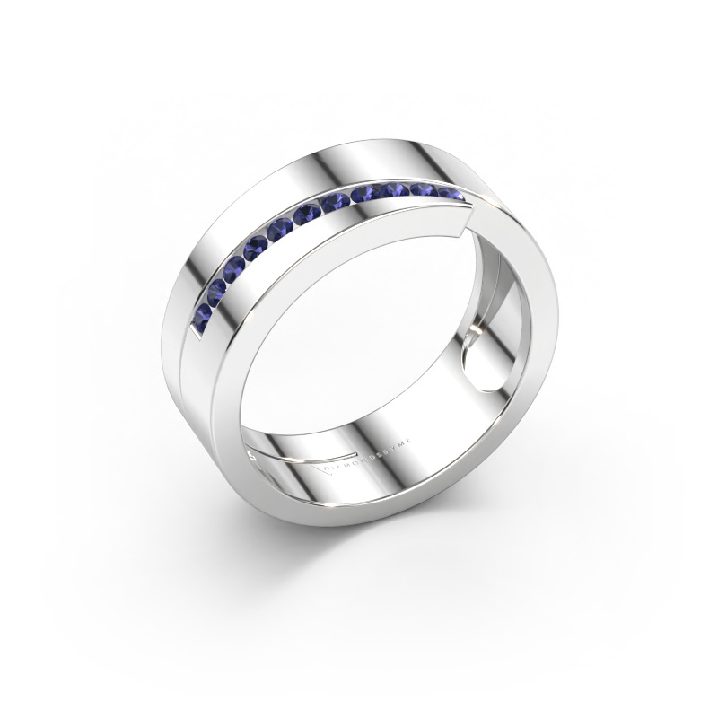 Bild av Ring Loma 585 vitt guld Safir 1.5 mm