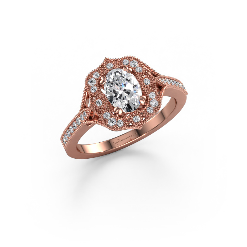 Bild von Verlobungsring Loni 585 Roségold Diamant 0.883 crt