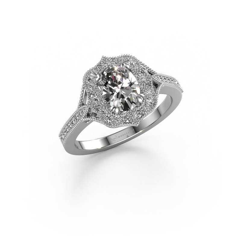 Image of Engagement ring Loni 585 white gold Lab-grown diamond 0.983 crt