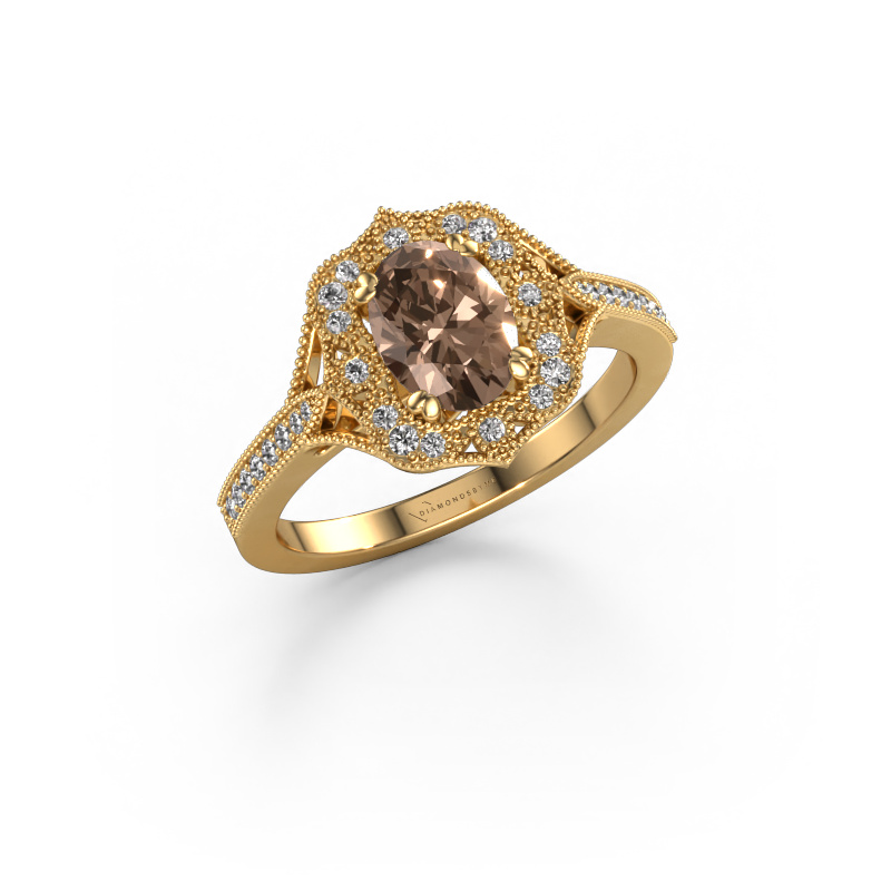 Bild von Verlobungsring Loni 585 Gold Braun Diamant 0.983 crt