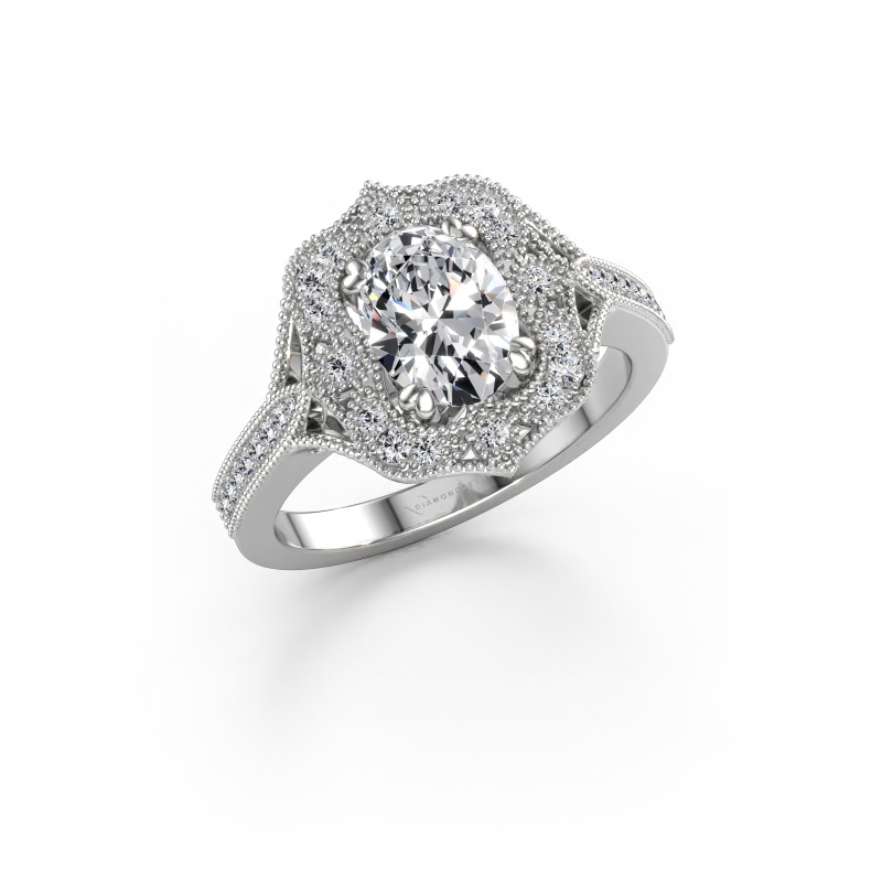 Immagine di Anello di fidanzamento Loni 585 oro bianco Diamante lab grown 1.346 crt