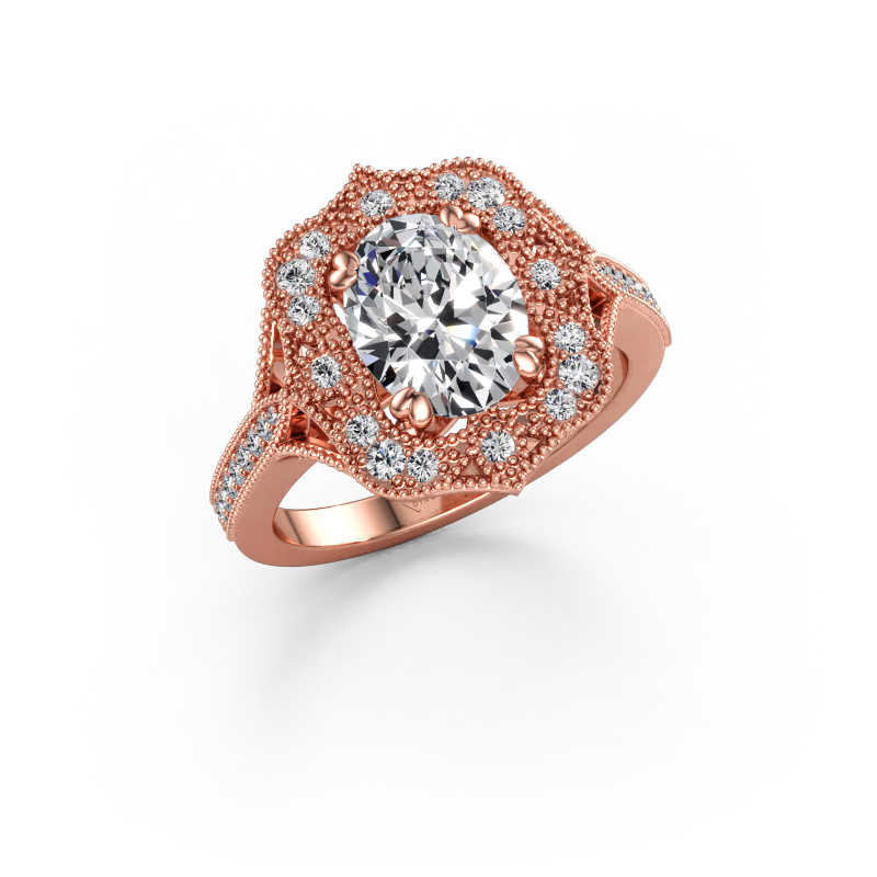 Immagine di Anello di fidanzamento Loni 585 oro rosa Diamante lab grown 2.076 crt