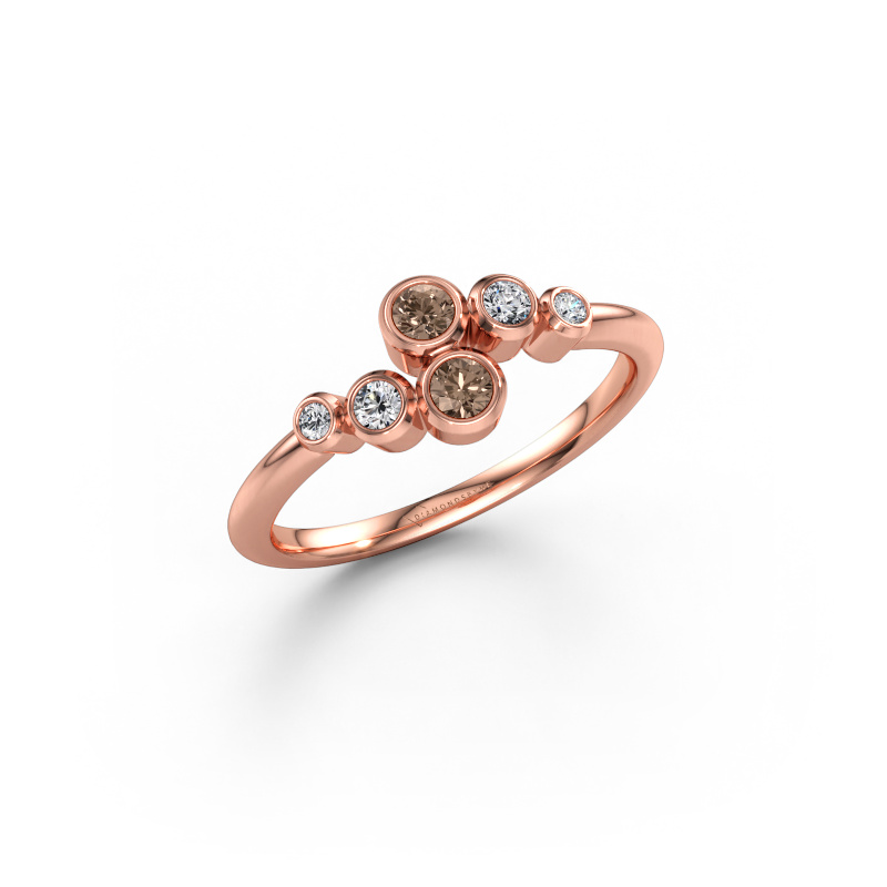 Immagine di Anello Lonnie 585 oro rosa Diamante marrone 0.21 crt
