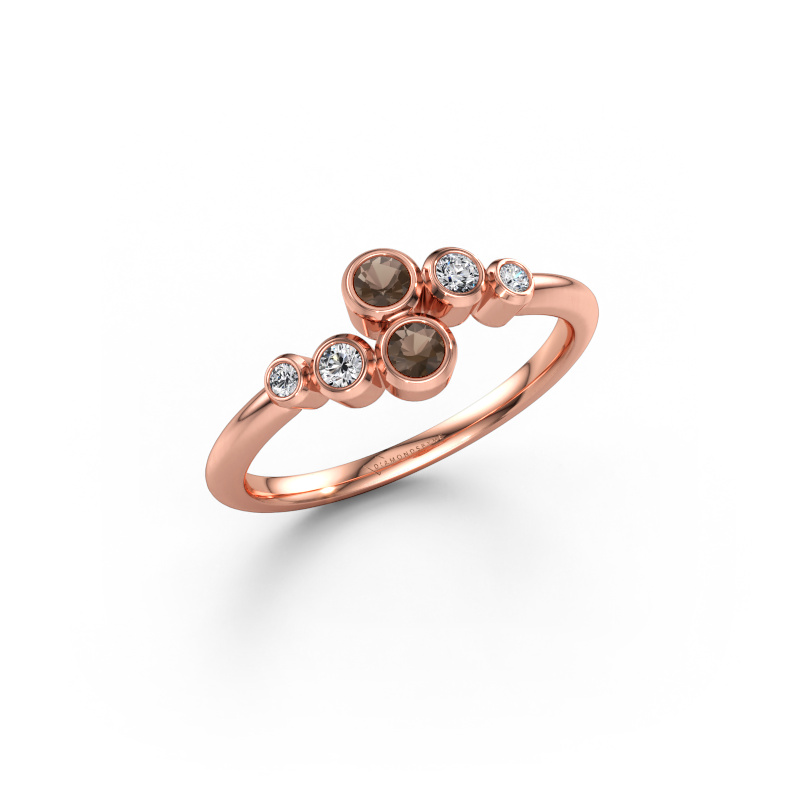Bild av Ring Lonnie 585 roséguld Rökkvarts 2.5 mm