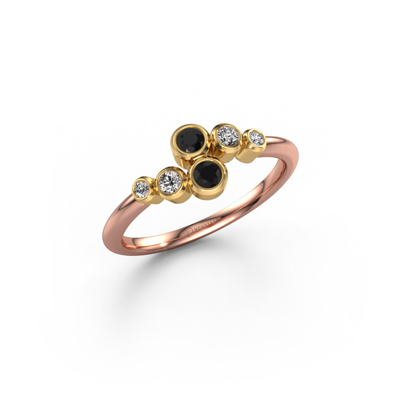 Image of Ring Lonnie 585 rose gold Black diamond 0.234 crt