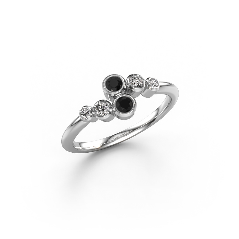 Image of Ring Lonnie 950 platinum Black diamond 0.234 crt