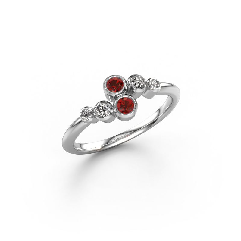 Image of Ring Lonnie 950 platinum Garnet 2.5 mm