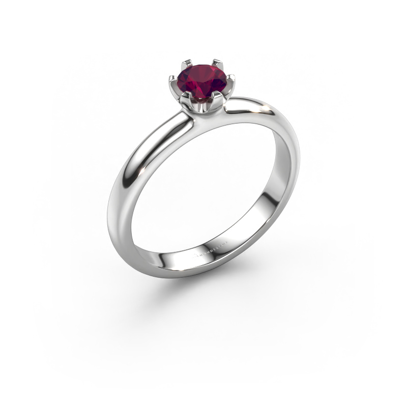 Image of Engagement ring Lorretta 950 platinum Rhodolite 4.7 mm