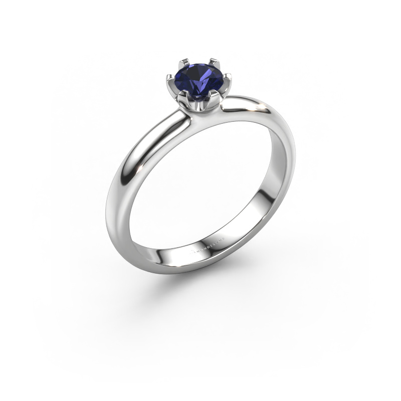 Image of Engagement ring Lorretta 585 white gold Sapphire 4.7 mm