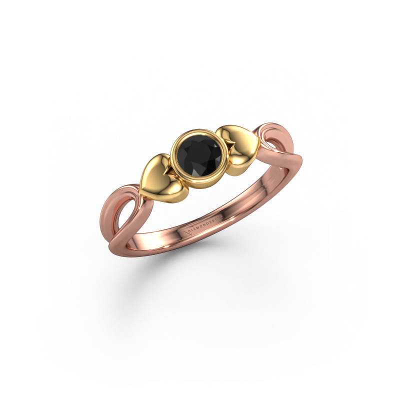 Image of Ring Lorrine 585 rose gold Black diamond 0.30 crt