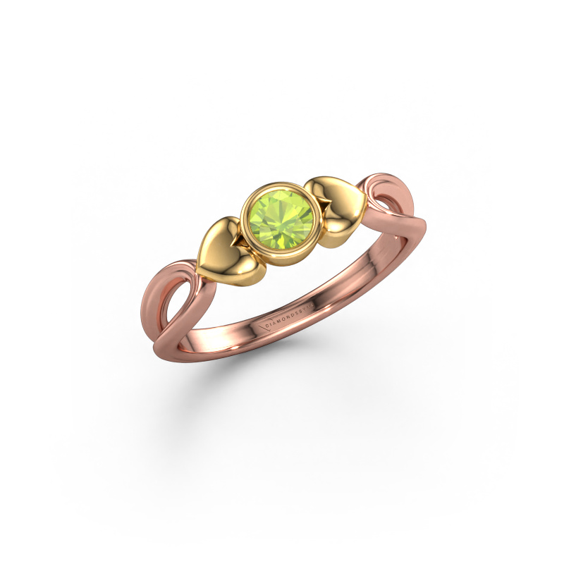 Image of Ring Lorrine 585 rose gold Peridot 4 mm