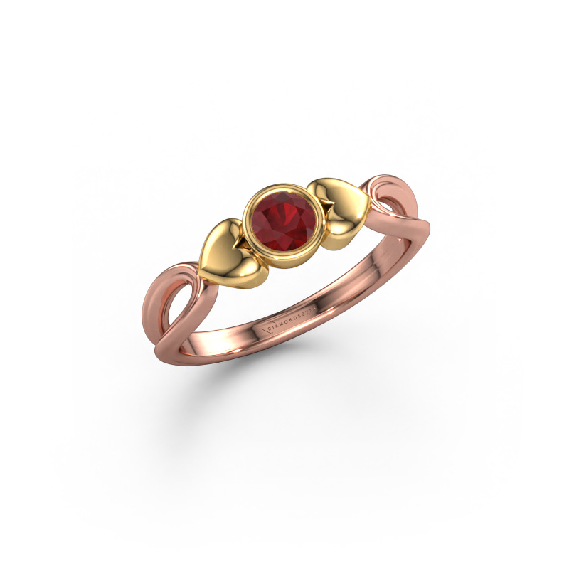 Image of Ring Lorrine 585 rose gold Ruby 4 mm