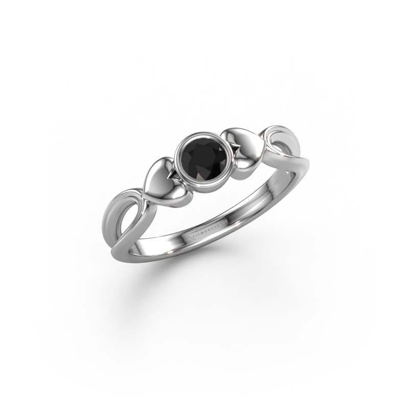 Image of Ring Lorrine 950 platinum Black diamond 0.30 crt