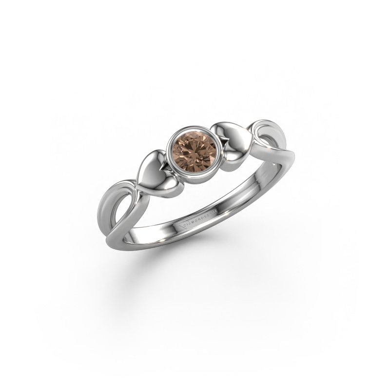 Image of Ring Lorrine 950 platinum Brown diamond 0.25 crt