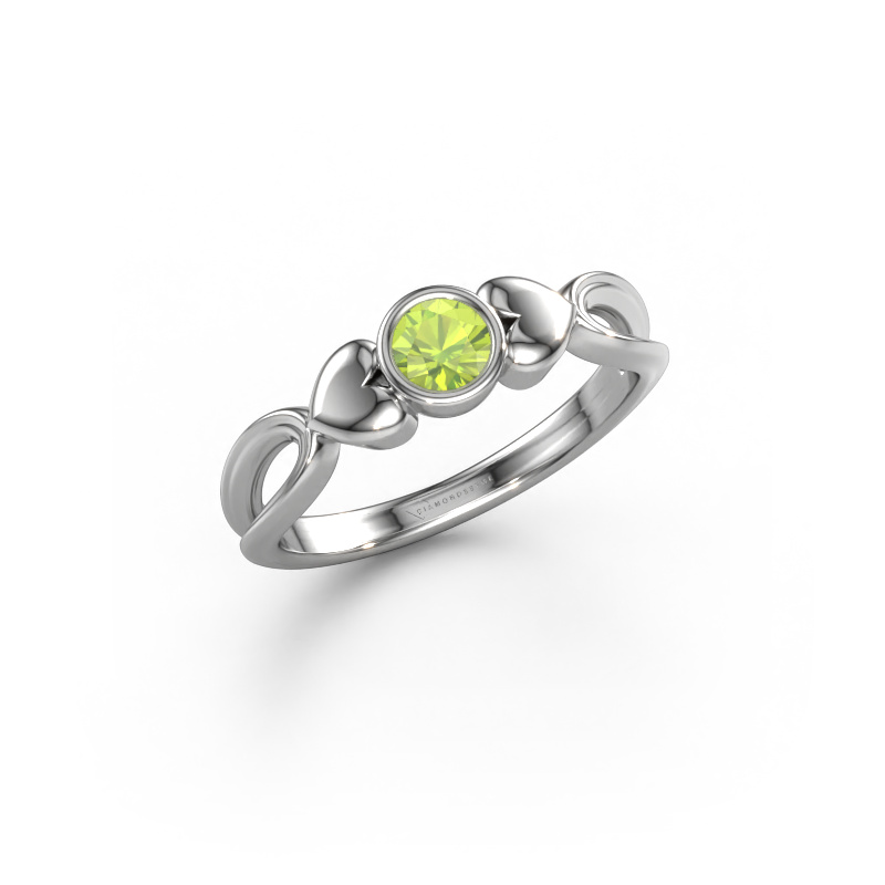 Image of Ring Lorrine 950 platinum Peridot 4 mm