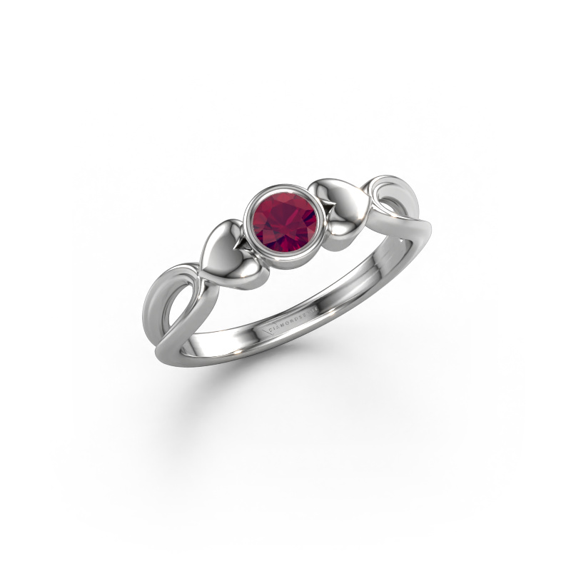 Image of Ring Lorrine 950 platinum Rhodolite 4 mm