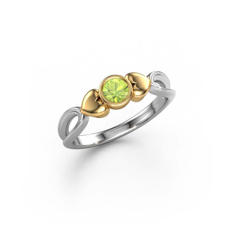 Image of Ring Lorrine 585 white gold Peridot 4 mm