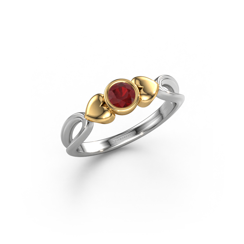 Image of Ring Lorrine 585 white gold Ruby 4 mm
