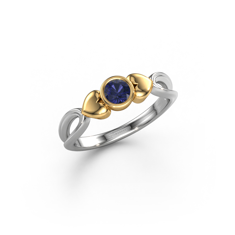 Image of Ring Lorrine 585 white gold Sapphire 4 mm