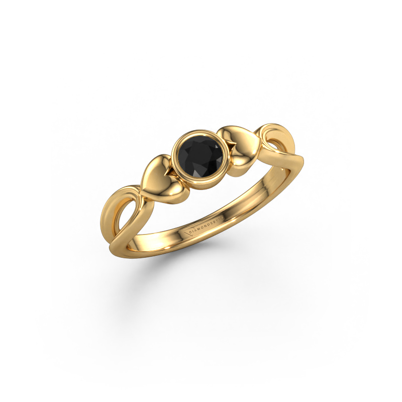 Bild von Ring Lorrine 585 Gold Schwarz Diamant 0.30 crt