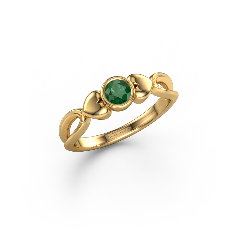 Image of Ring Lorrine 585 gold Emerald 4 mm