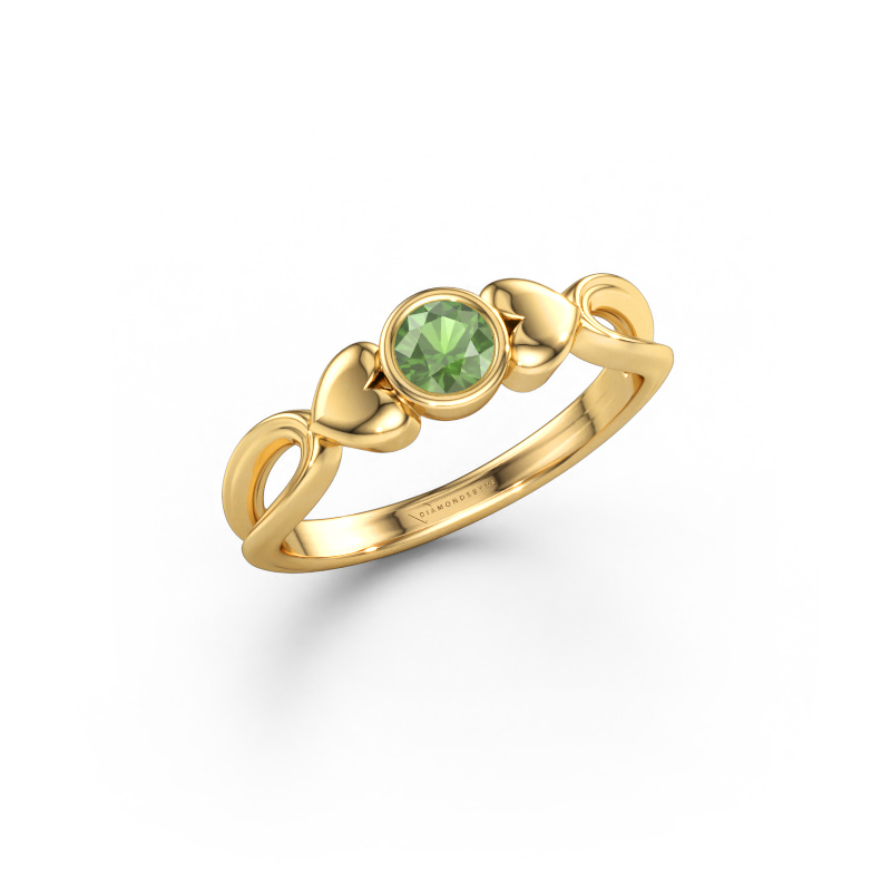 Bild von Ring Lorrine 585 Gold Turmalin grün 4 mm