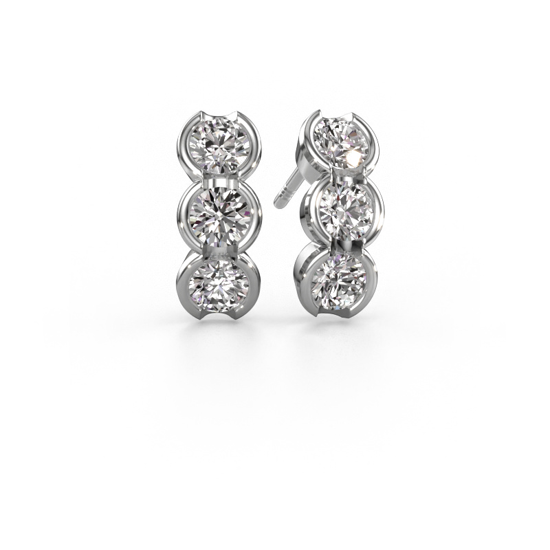 Bild von Ohrringe Lotte 585 Weißgold Diamant 1.50 crt
