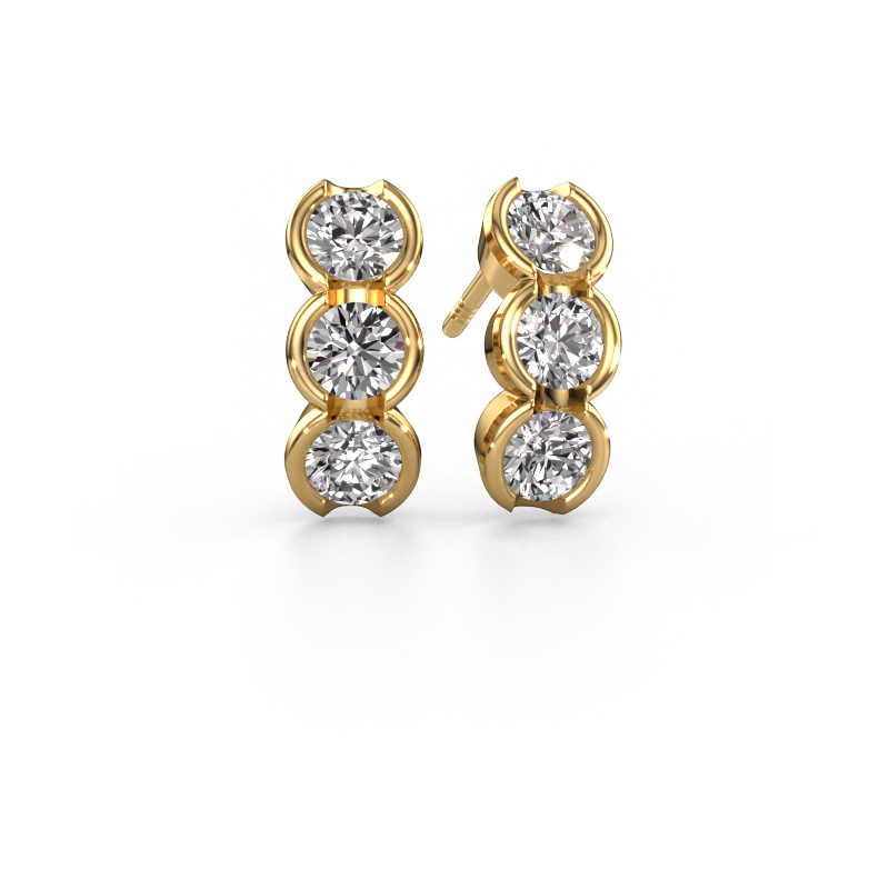 Afbeelding van Oorbellen Lotte 585 goud Diamant 1.50 crt