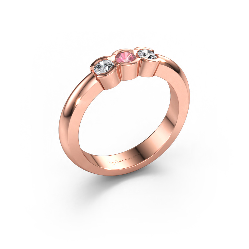 Bild av Ring Lotte 3 585 roséguld Rosa turmalin 3 mm