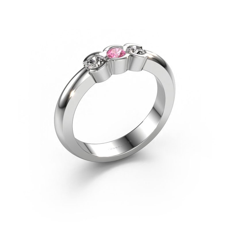 Bild von Ring Lotte 3 950 Platin Pink Saphir 3 mm
