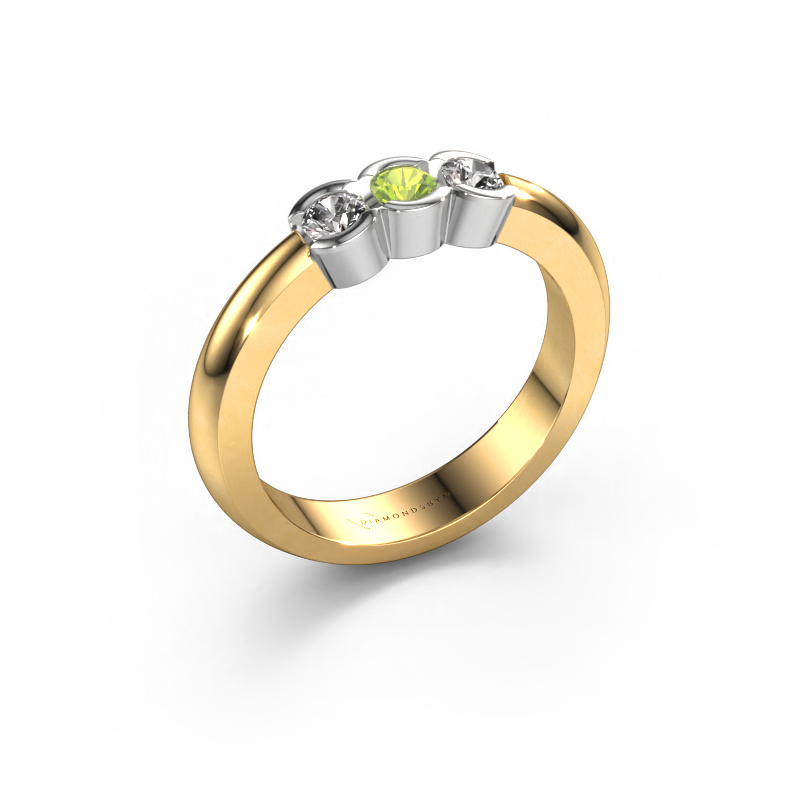 Image de Bague Lotte 3 585 or jaune Péridot 3 mm