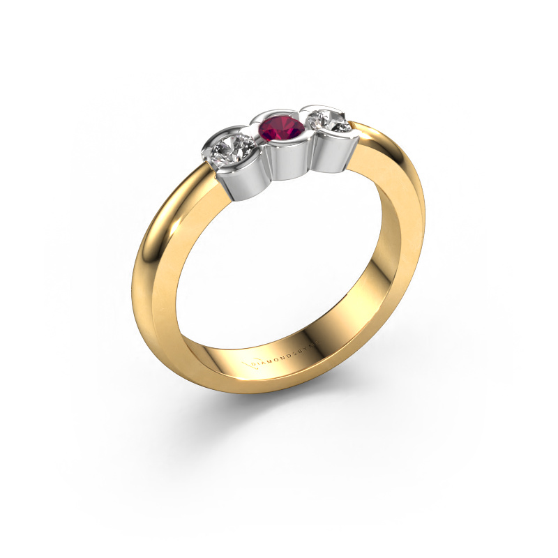 Bild von Ring Lotte 3 585 Gold Rhodolit 3 mm