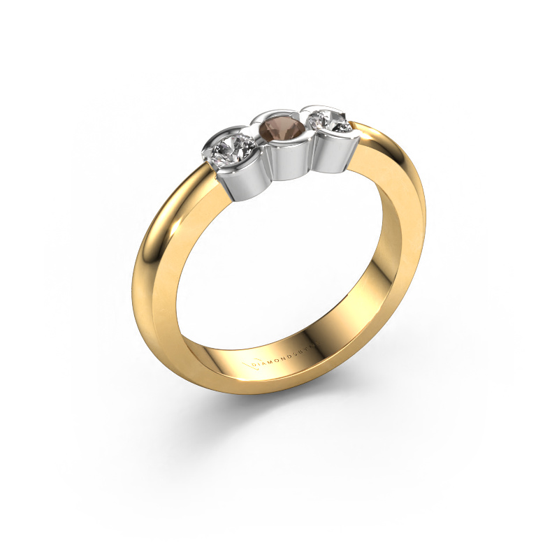 Bild von Ring Lotte 3 585 Gold Rauchquarz 3 mm