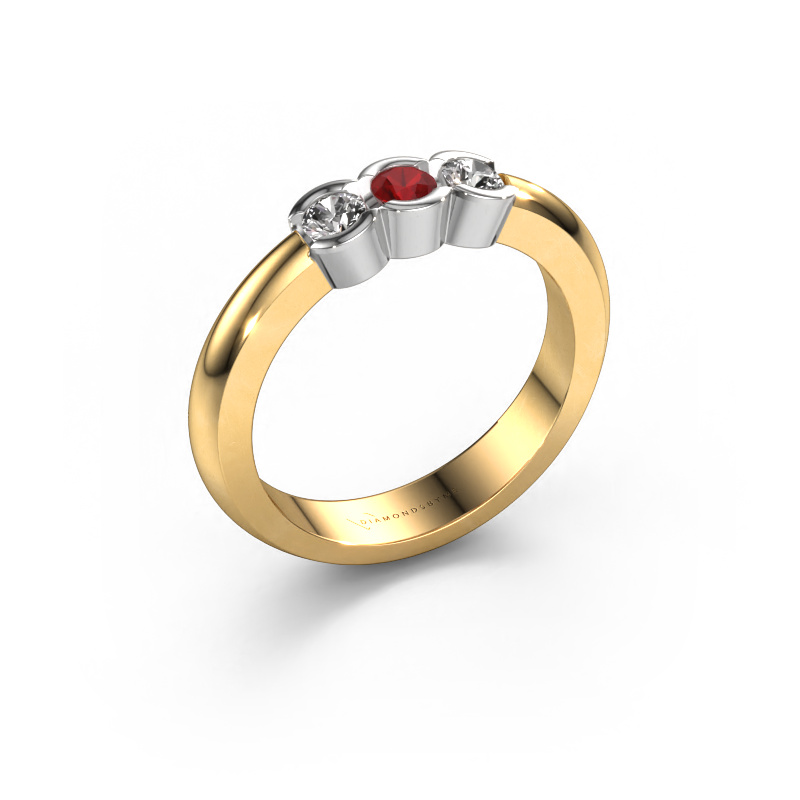 Image of Ring Lotte 3 585 gold Ruby 3 mm