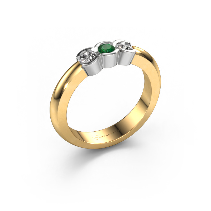 Image of Ring Lotte 3 585 gold Emerald 3 mm