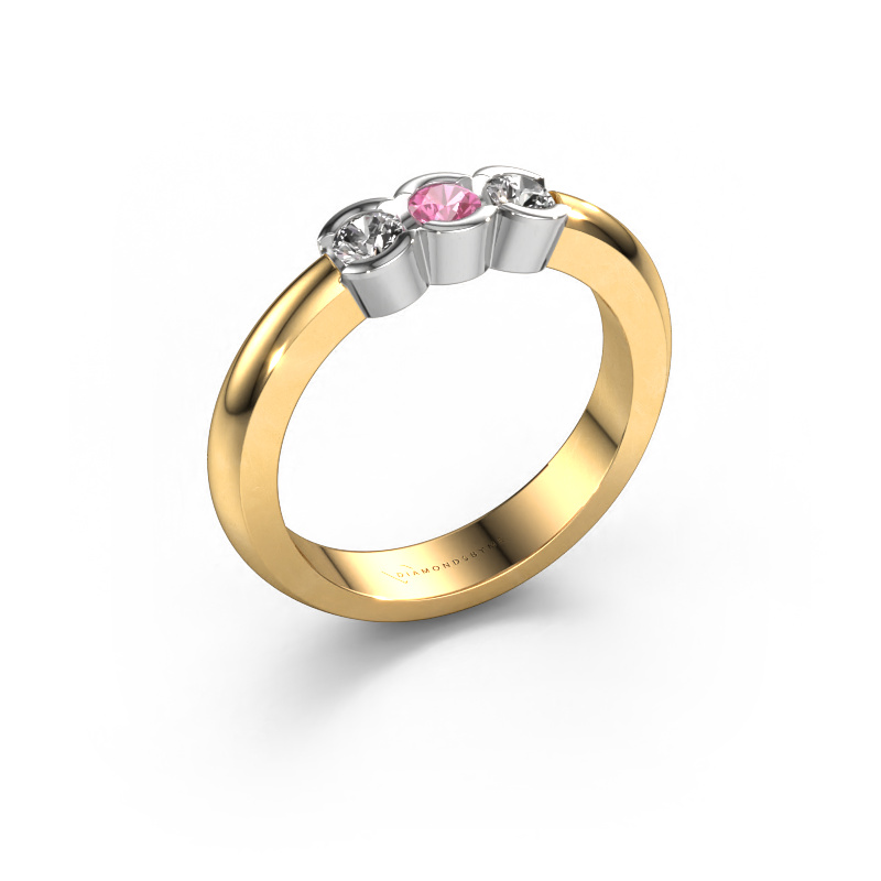 Bild von Ring Lotte 3 585 Gold Pink Saphir 3 mm