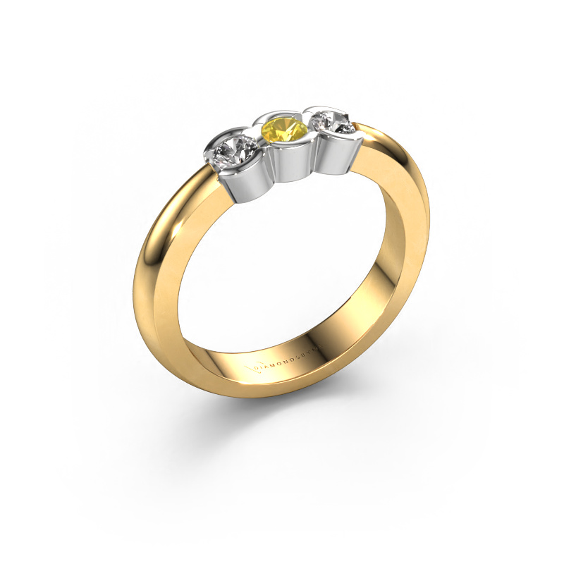 Image of Ring Lotte 3 585 gold Yellow sapphire 3 mm