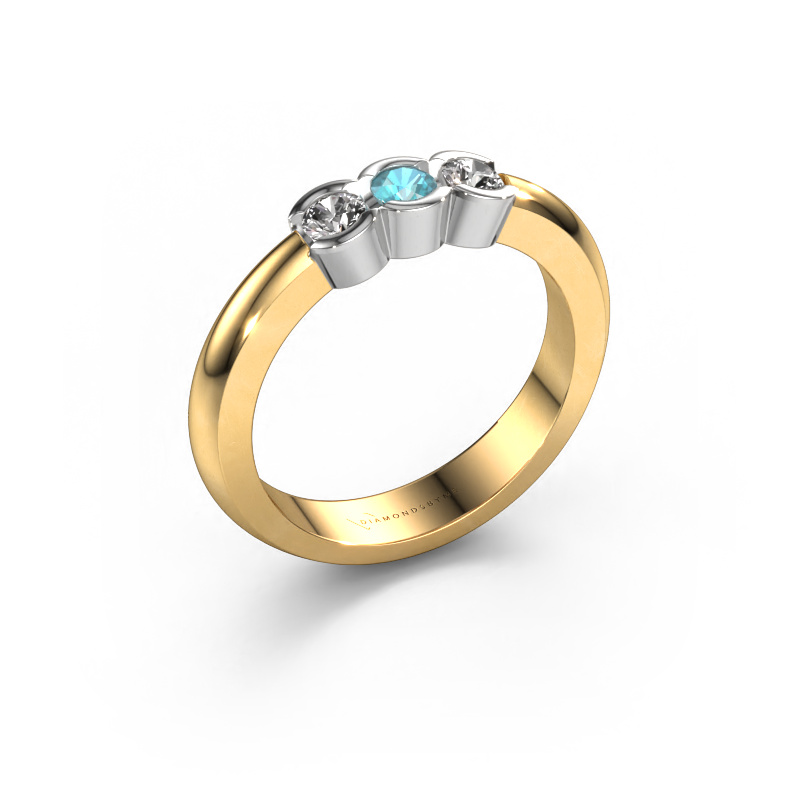 Image of Ring Lotte 3 585 gold Blue topaz 3 mm