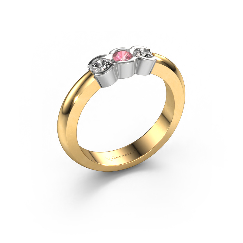Image of Ring Lotte 3 585 gold Tourmaline pink 3 mm