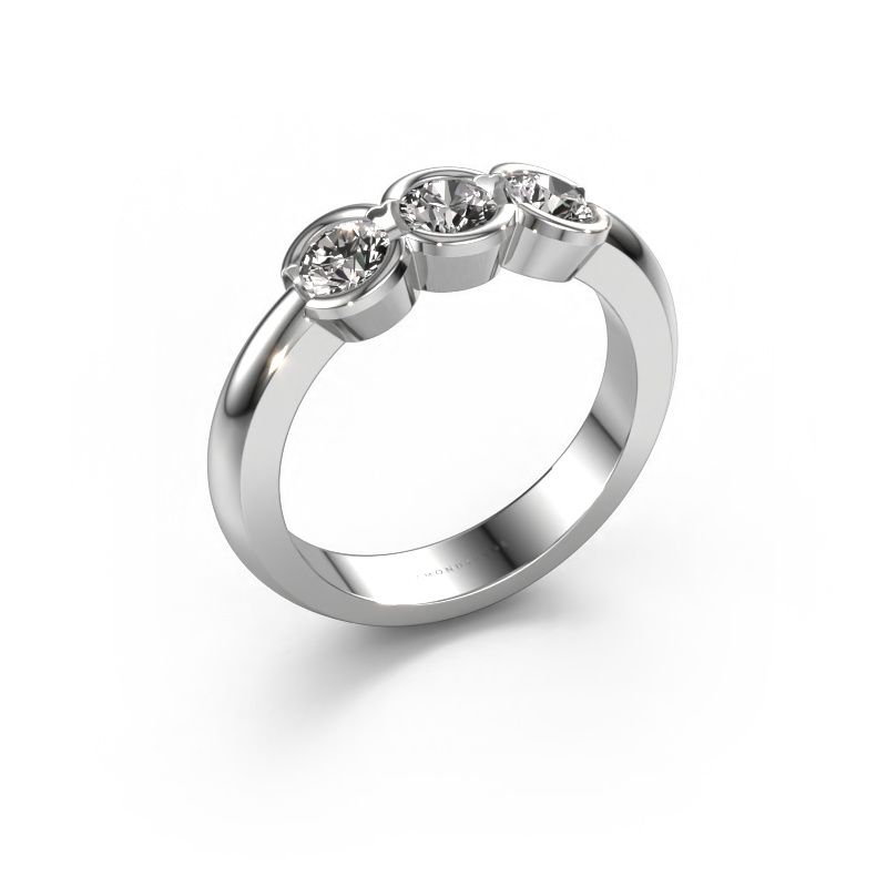 Image de Bague Lotte 3 950 platine Diamant 0.75 crt