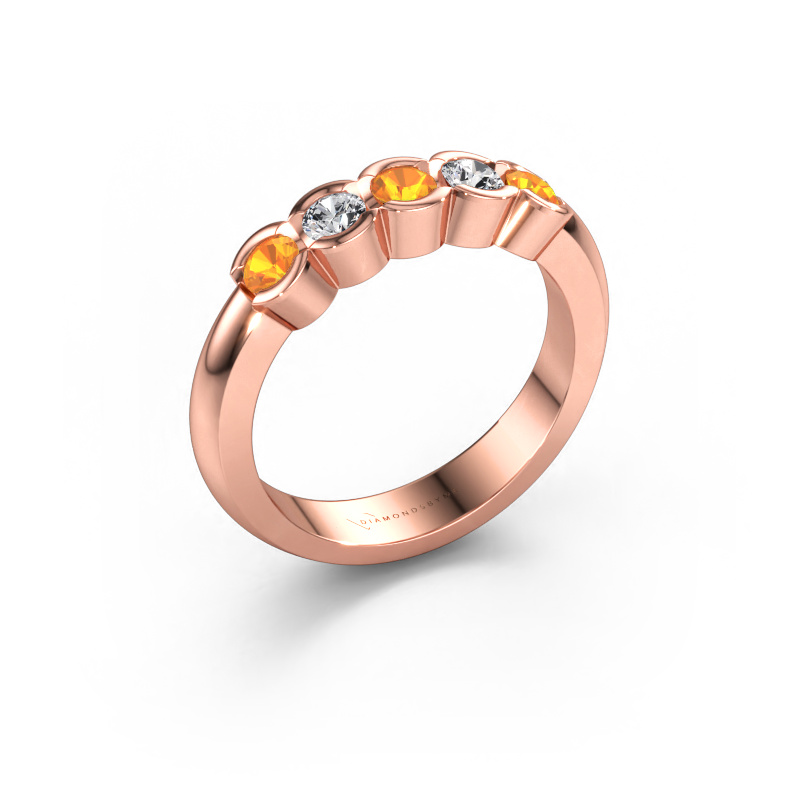 Bild av Ring Lotte 5 585 roséguld Citrin 3 mm
