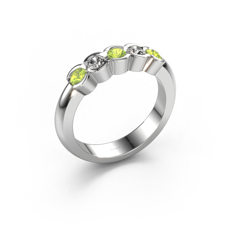 Image of Ring Lotte 5 950 platinum Peridot 3 mm