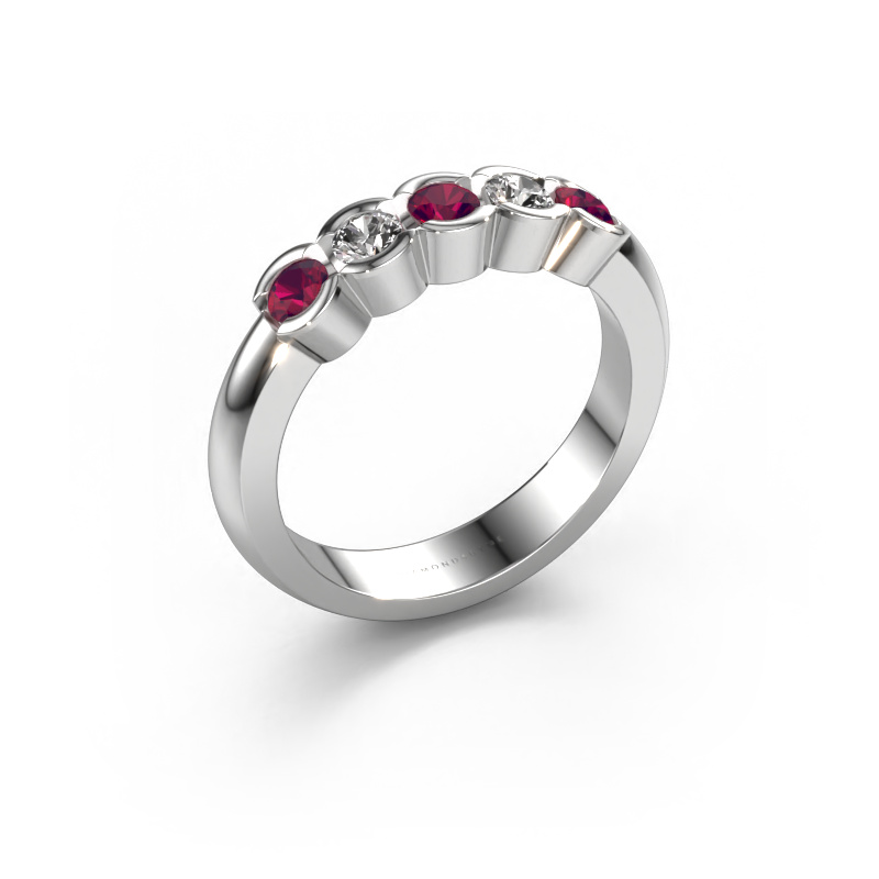 Image of Ring Lotte 5 950 platinum Rhodolite 3 mm