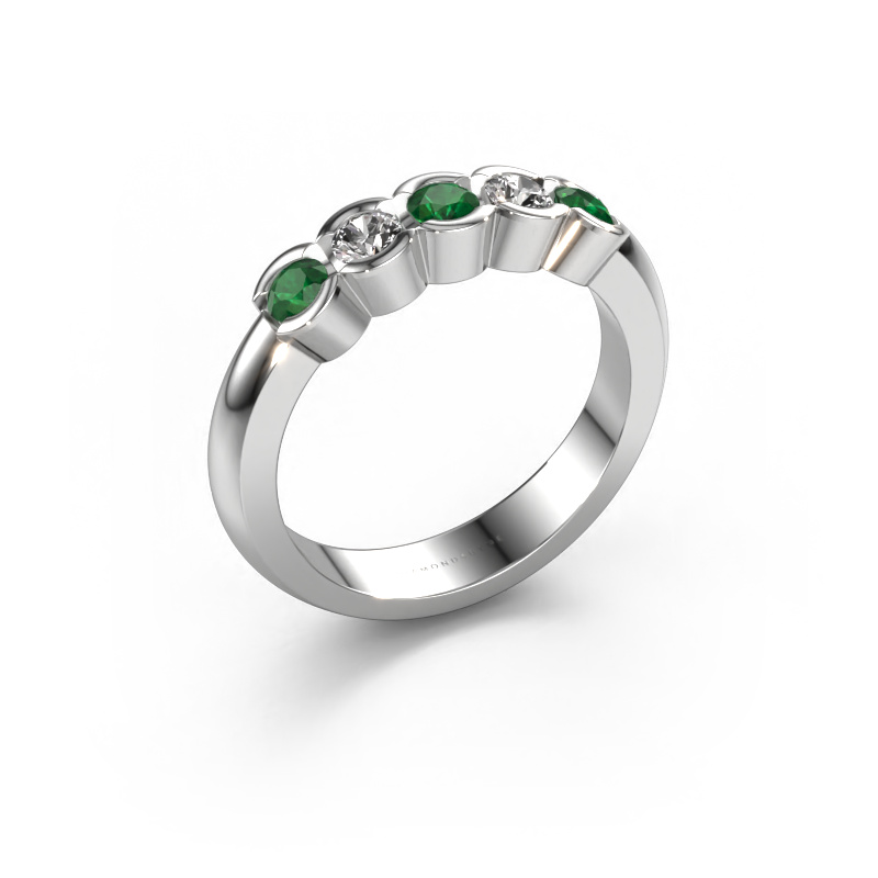 Image of Ring Lotte 5 950 platinum Emerald 3 mm