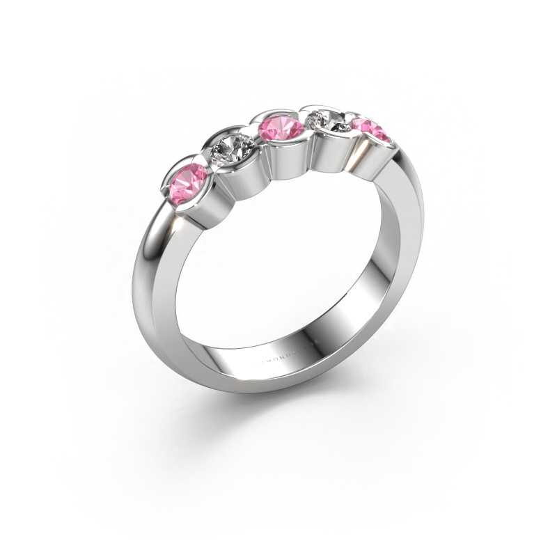 Image of Ring Lotte 5 950 platinum Pink sapphire 3 mm