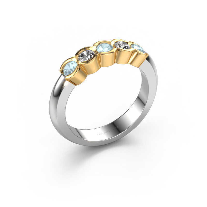 Bild von Ring Lotte 5 585 Weißgold Aquamarin 3 mm