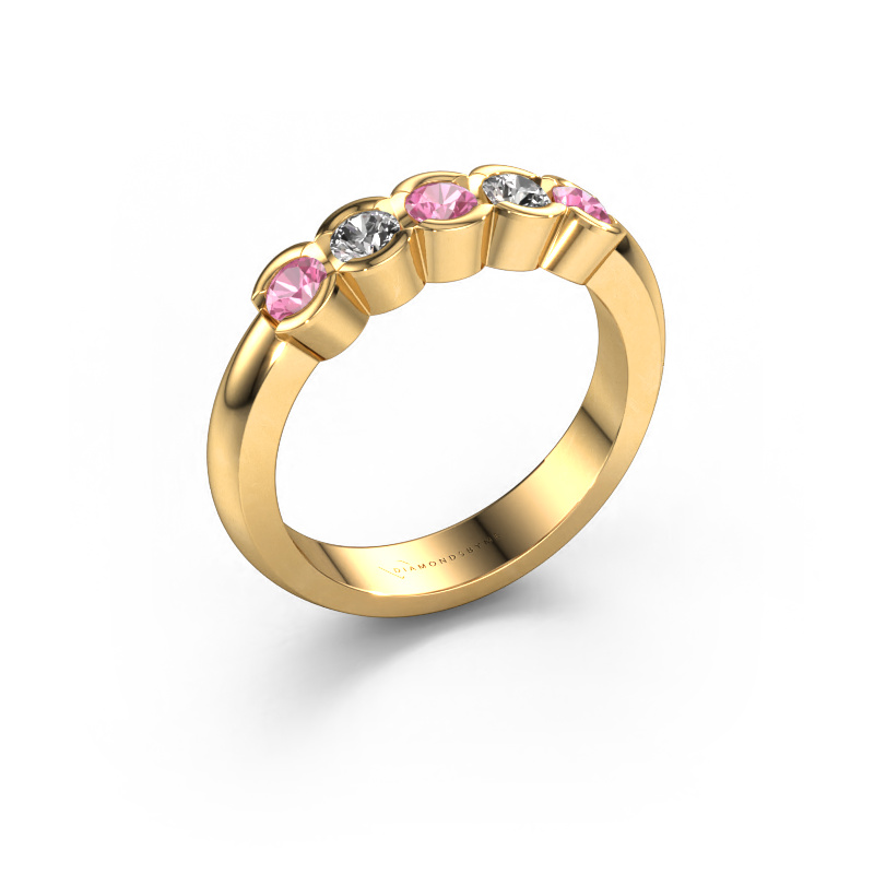 Bild von Ring Lotte 5 585 Gold Pink Saphir 3 mm