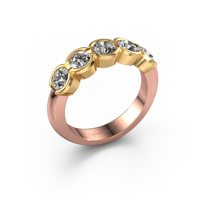 Bild von Ring Lotte 5 585 Roségold Diamant 1.25 crt