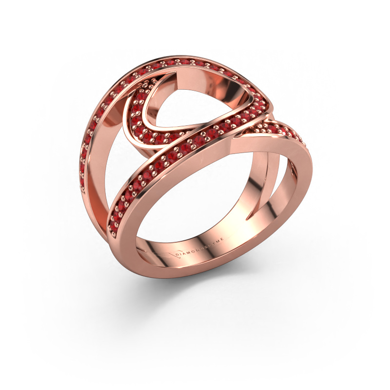 Bild von Ring Louise 585 Roségold Rubin 1.2 mm