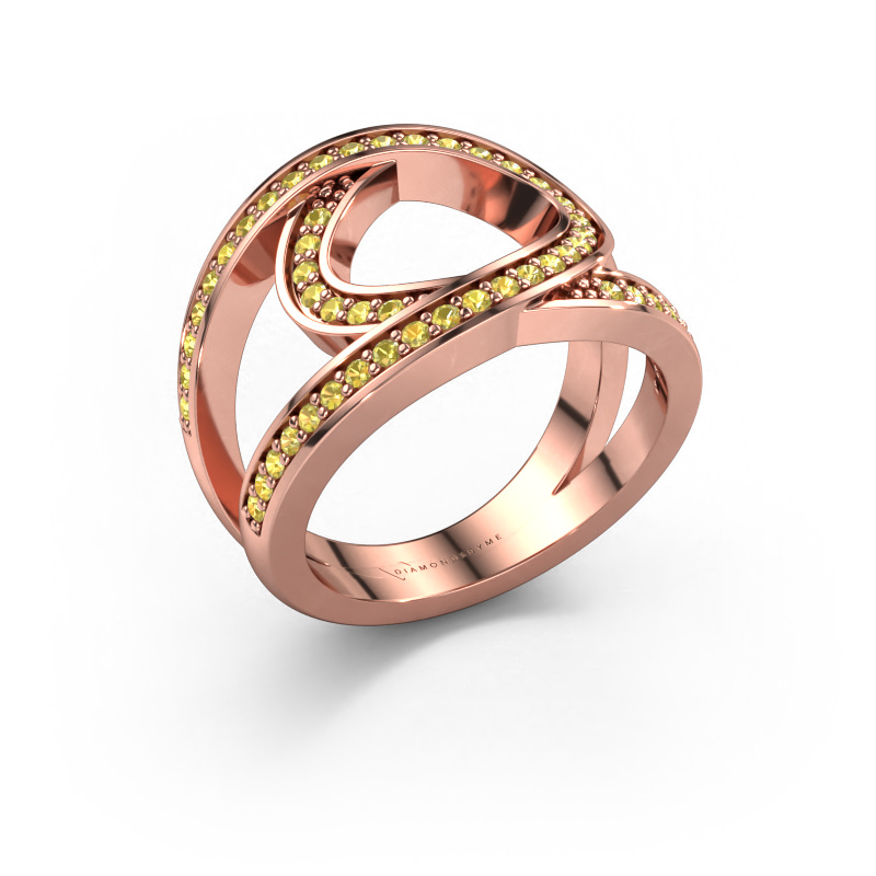 Bild von Ring Louise 585 Roségold Gelb Saphir 1.2 mm